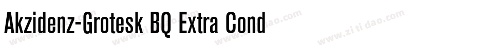 Akzidenz-Grotesk BQ Extra Conde字体转换
